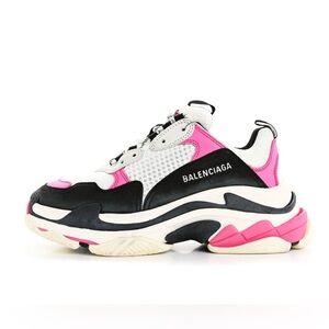 Balenciaga Triple S Sneakers 38 Rose Fluo Black White
